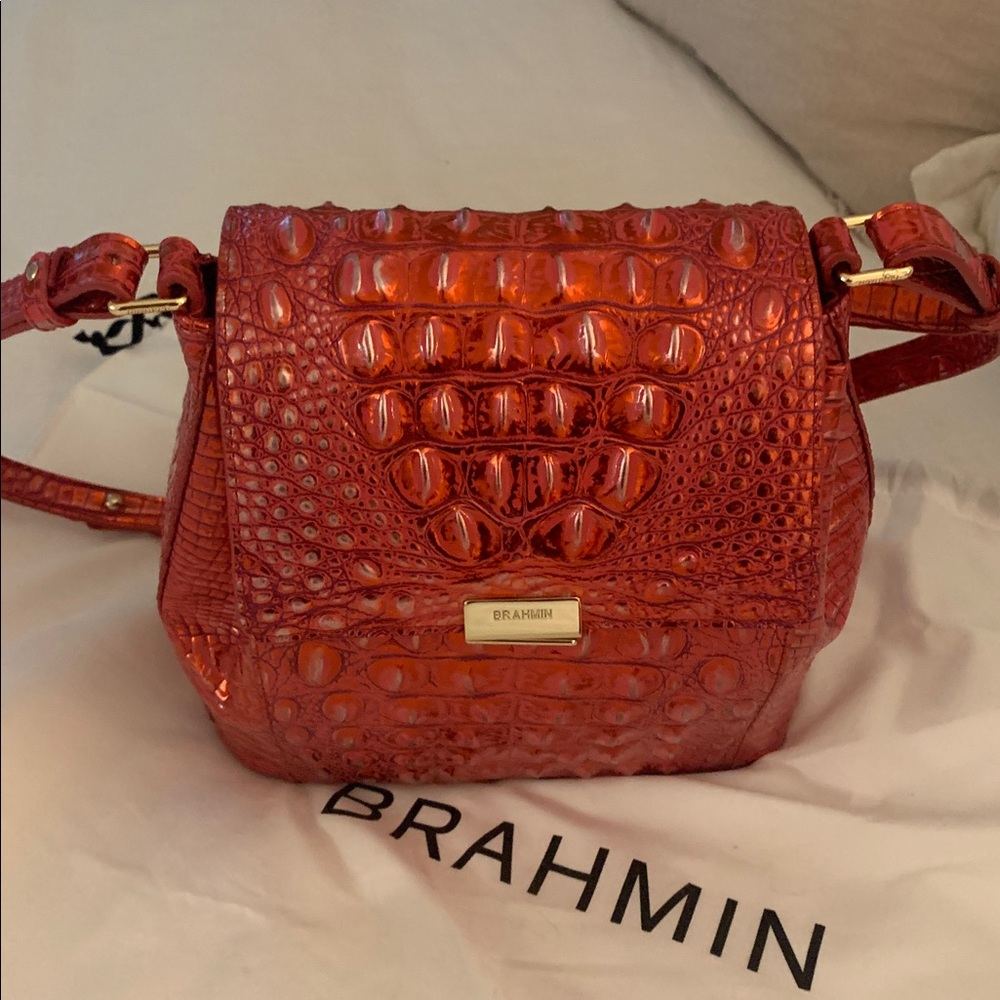 Brahmin RED DRAGON, rare Margo purse+small Veronica wallet. Perfect for holidays - Picture 9 of 12
